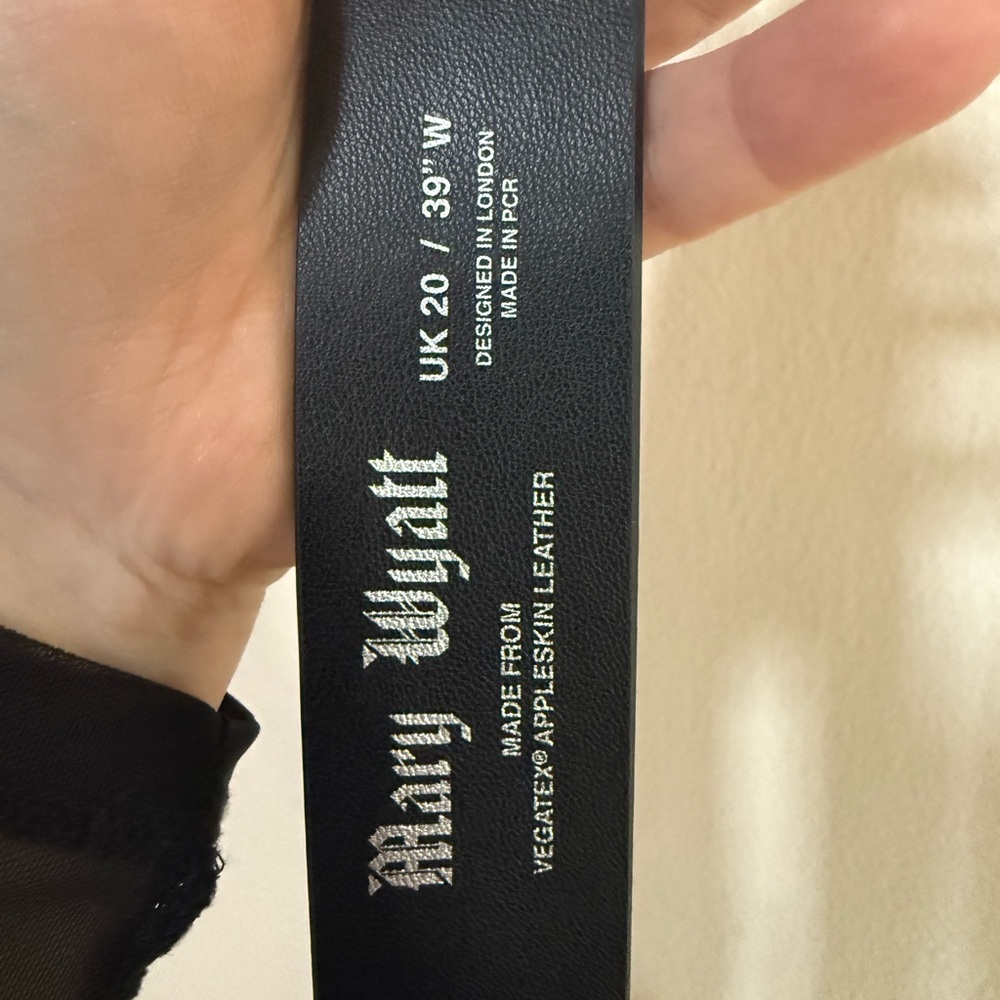 Mary Wyatt Black Vegan Leather Belt